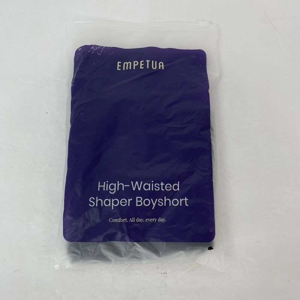 NWT! Empetua, All Day Every Day High-Waisted Shaper Boyshort In Black, Size XL